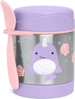 Skip Hop Zoo Thermoskanne Für Futter Mit Löffel / Gabel Narval 325ml, 12m +