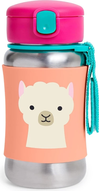 Skip Hop Zooflasche Mit Trinkhalm Edelstahl Lama 12m + 3 Skip Hop Zooflasche Mit Trinkhalm Edelstahl Lama 12m +