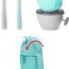 SKIP HOP Ess-Set Mit Becher 5-tlg. Easy-Feed Mealtime Set Petrol / Grau 6m + -Skip Hop c4ab29c7e97fabbbf5c518849ba8423c