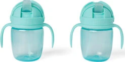 SKIP HOP Wachstumsbecher Sip-to-Straw Teal 6 M +