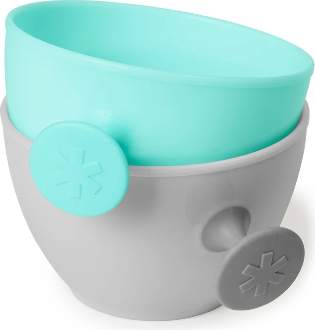 Skip Hop Schüsseln Mit Deckel Und Halter Easy Grab Grey, Teal 2 X 240ml, 3m + 10 Skip Hop Schüsseln Mit Deckel Und Halter Easy Grab Grey, Teal 2 X 240ml, 3m + – Bild 8