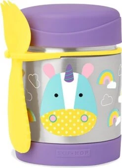 Skip Hop Zoo Thermoskanne Für Futter Mit Gabel - Einhorn 12m +