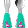 Skip Hop 2tlg. Besteck "Flamingo" In Grün/ Silber -Skip Hop skip hop 2tlg besteck flamingo in grun silber