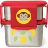 Skip Hop 2tlg. Edelstahl-Lunchbox "Affe" In Rot/ Silber -Skip Hop skip hop 2tlg edelstahl lunchbox affe in rot silber