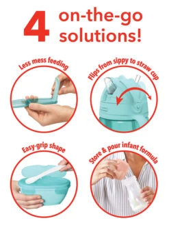 Skip Hop Babynahrungsbehälter-Set In Türkis/ Rosa -Skip Hop skip hop babynahrungsbehalter set in turkis rosa 5