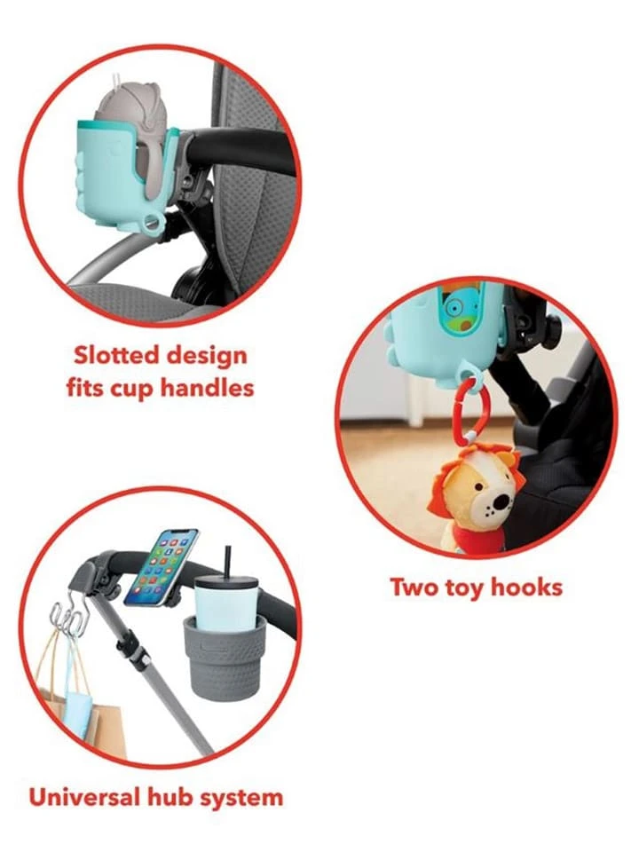 Skip Hop Becher-Kinderwagenhälter In Blau/ Grau - (L)11,9 X (B)13,3 X (H)10,9 Cm 6 Skip Hop Becher-Kinderwagenhälter In Blau/ Grau - (L)11,9 X (B)13,3 X (H)10,9 Cm – Bild 4