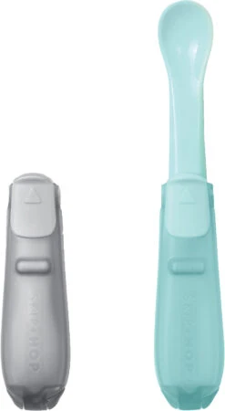 Skip Hop Easy Serve Reiselöffel, Grau/türkis