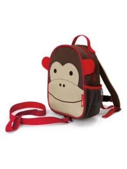 Skip Hop Rucksack "Affe" In Braun/ Rot - (B)19 X (H)23 X (T)8 Cm
