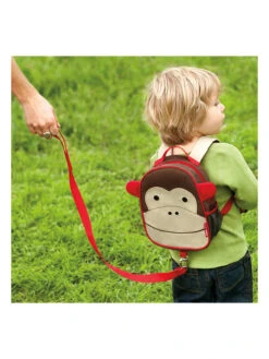 Skip Hop Rucksack "Affe" In Braun/ Rot - (B)19 X (H)23 X (T)8 Cm -Skip Hop skip hop rucksack affe in braun rot b 19 x h 23 x t 8 cm 3